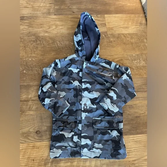 EUC Kitestrings Dinosaur raincoat, size 4 dress like a Dino blue - Picture 1 of 3